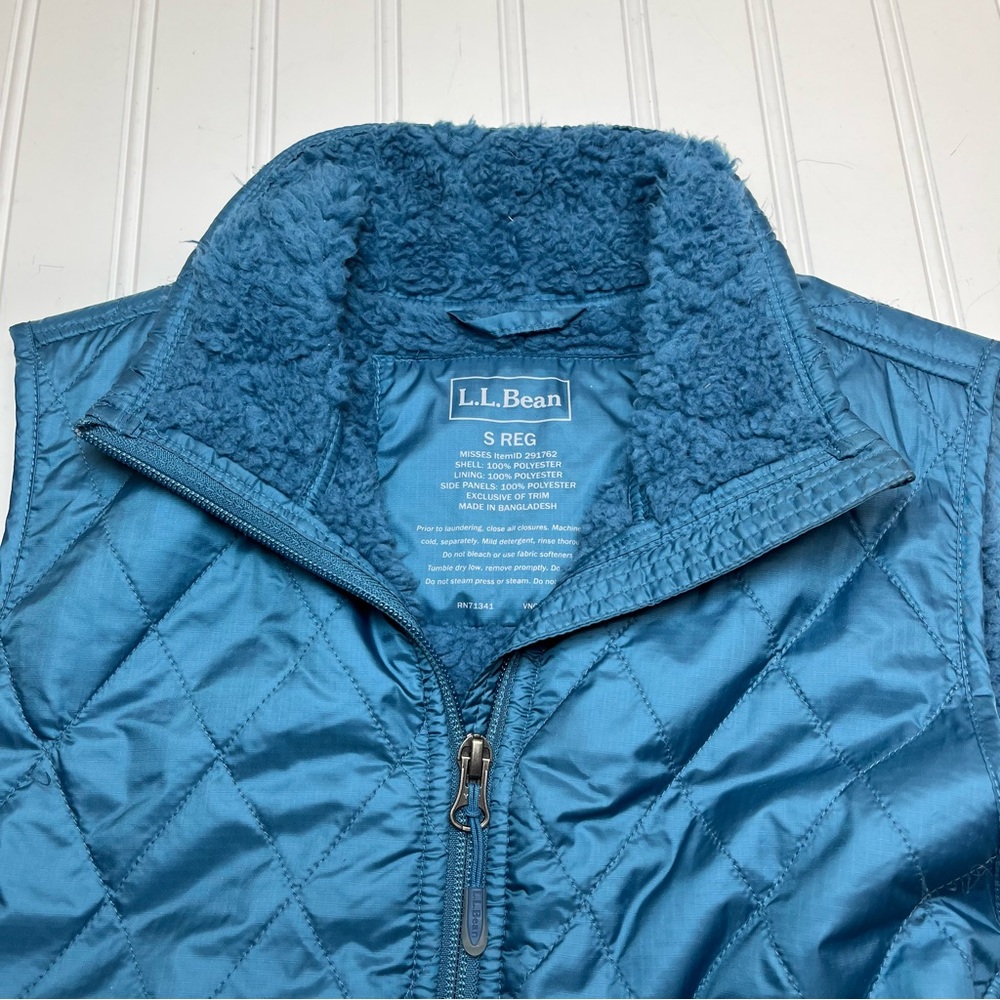 LL Bean Puffer Vest Teal Blue/Green Women’s Small